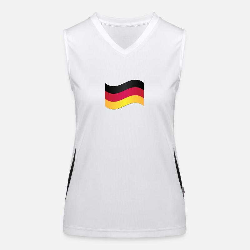 German Flag Women's Functional Contrast Tank Top