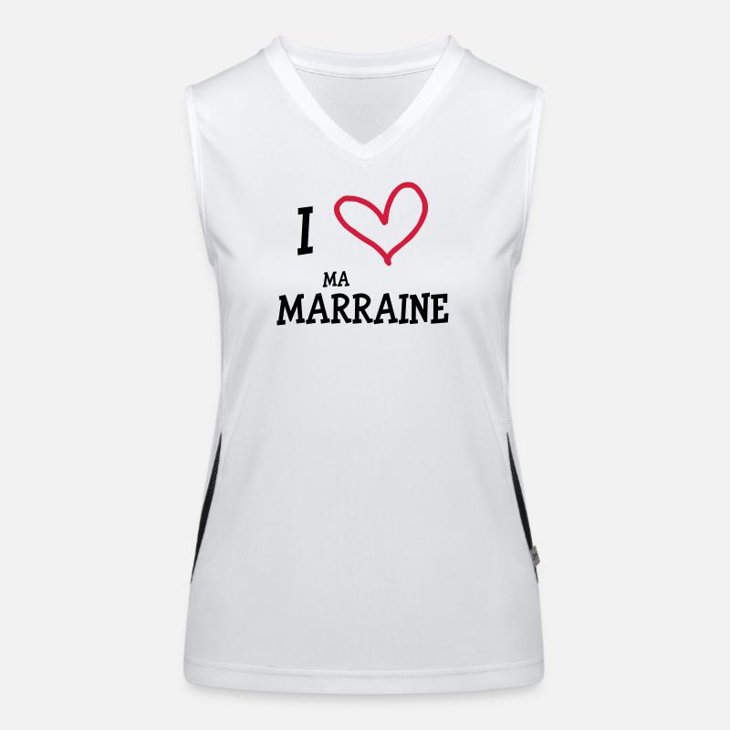 I Love ma Marraine Débardeur respirant contrasté Femme