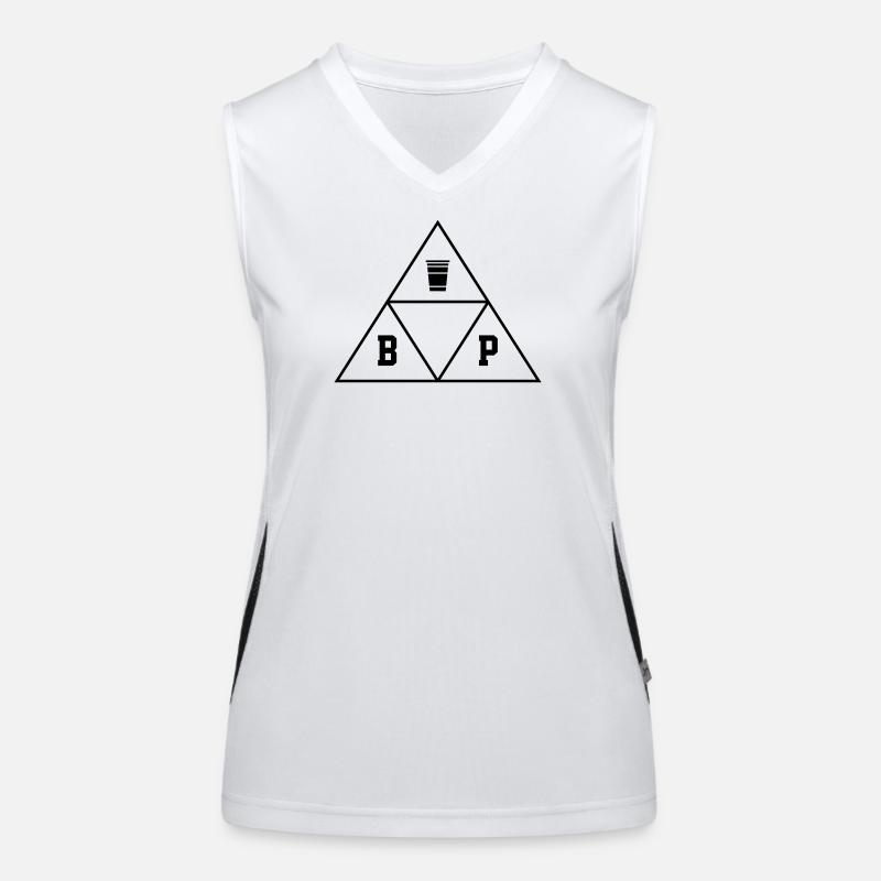 Beer Pong triangle-eck-eck Débardeur respirant contrasté Femme