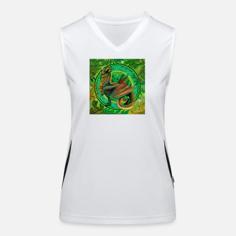 dragon vert forestier Débardeur respirant contrasté Femme