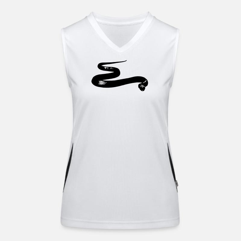 Snake - Women's Functional Contrast Tank Top - white/black