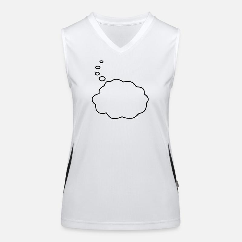 Speech Bubble / Thought Bubble Women's Functional Contrast Tank Top