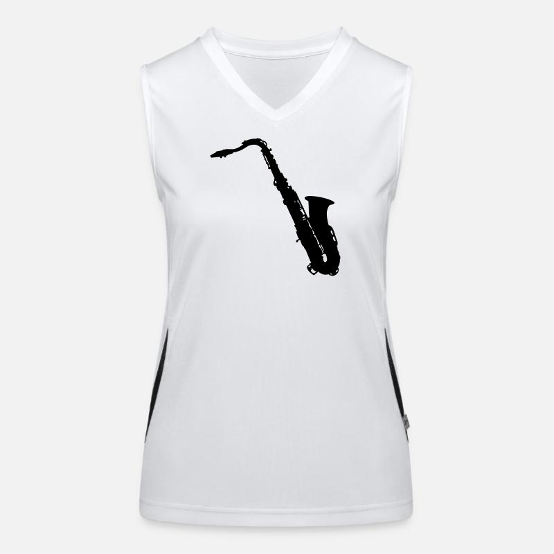 Saxophon Funktionelles Kontrast-Tank Top für Frauen