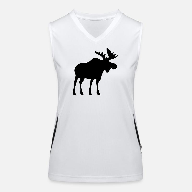 moose elk elch Funktionelles Kontrast-Tank Top für Frauen