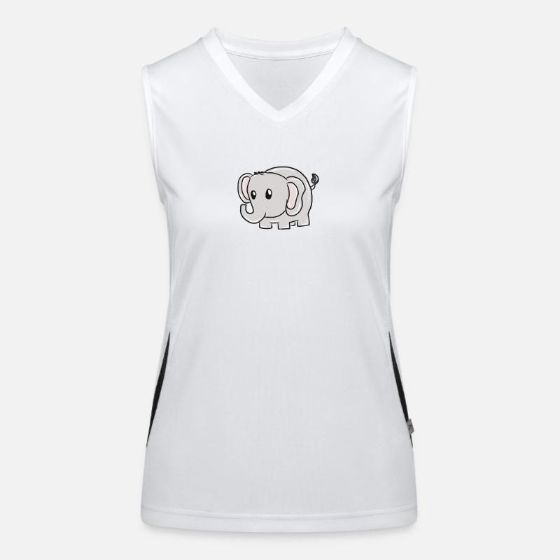 Elefant Funktionelles Kontrast-Tank Top für Frauen
