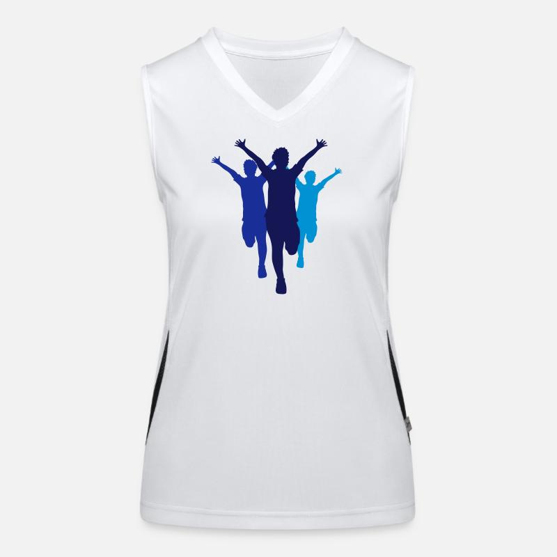 3 laeufer courir rapidement marathon course Débardeur respirant contrasté Femme
