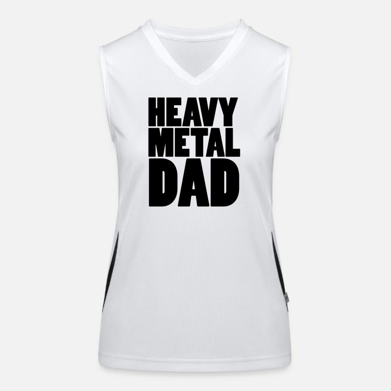 Heavy Metal Dad Funktionelles Kontrast-Tank Top für Frauen