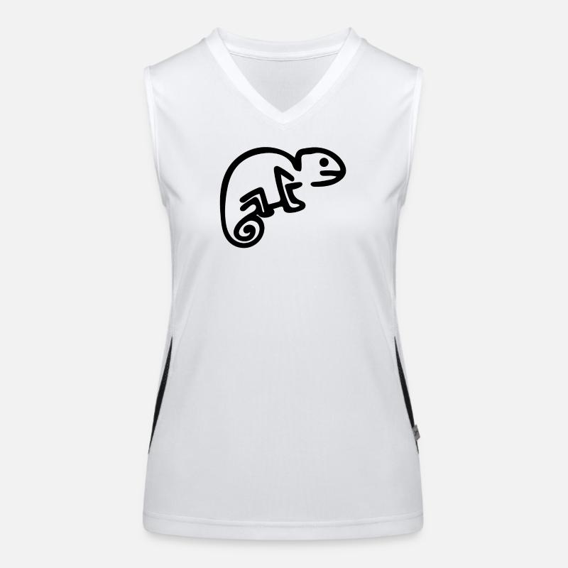chameleon - Women's Functional Contrast Tank Top - white/black