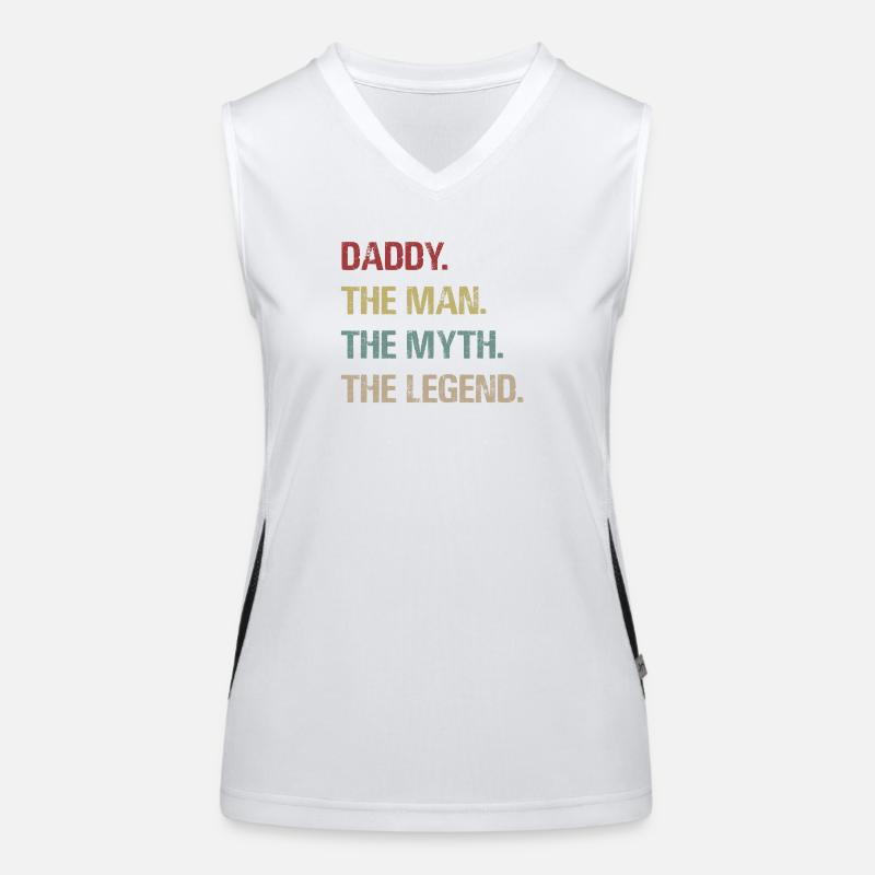 Daddy. The man. The Myth. The Legend - Women's Functional Contrast Tank Top - white/black