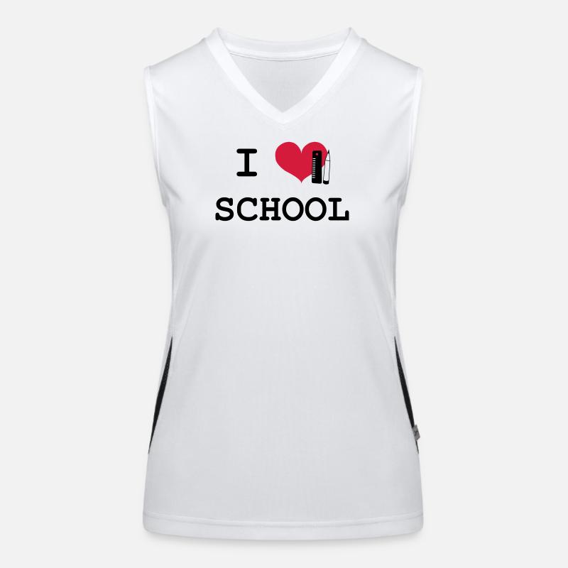 I Love School Débardeur respirant contrasté Femme