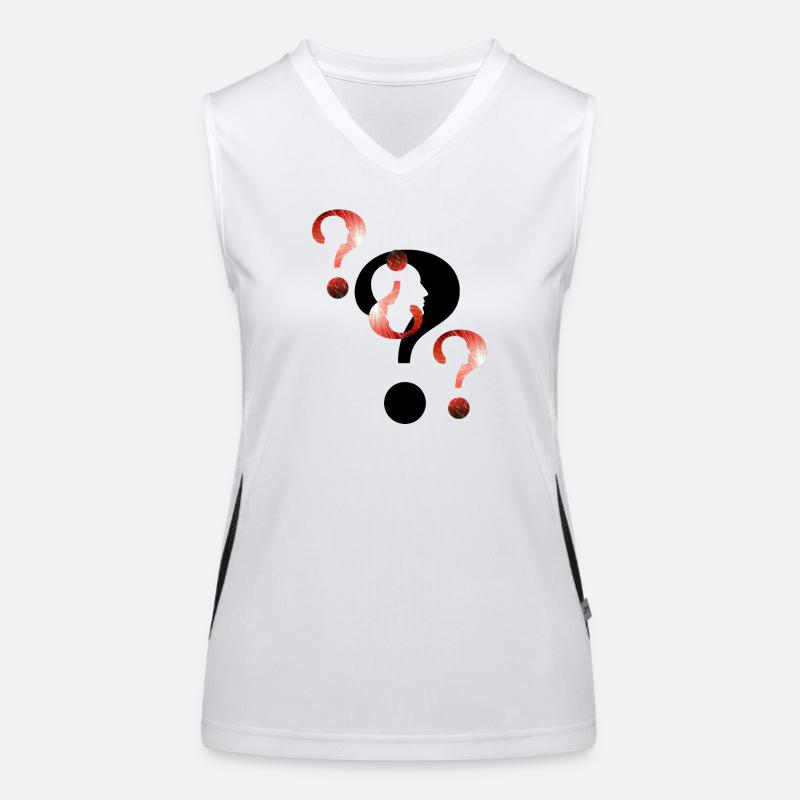 Question mark Fireworks Women's Functional Contrast Tank Top