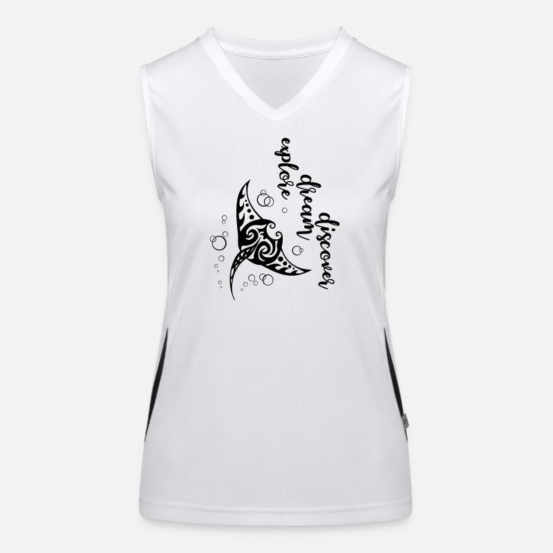 Explore Dream Discover - Manta Funktionelles Kontrast-Tank Top für Frauen