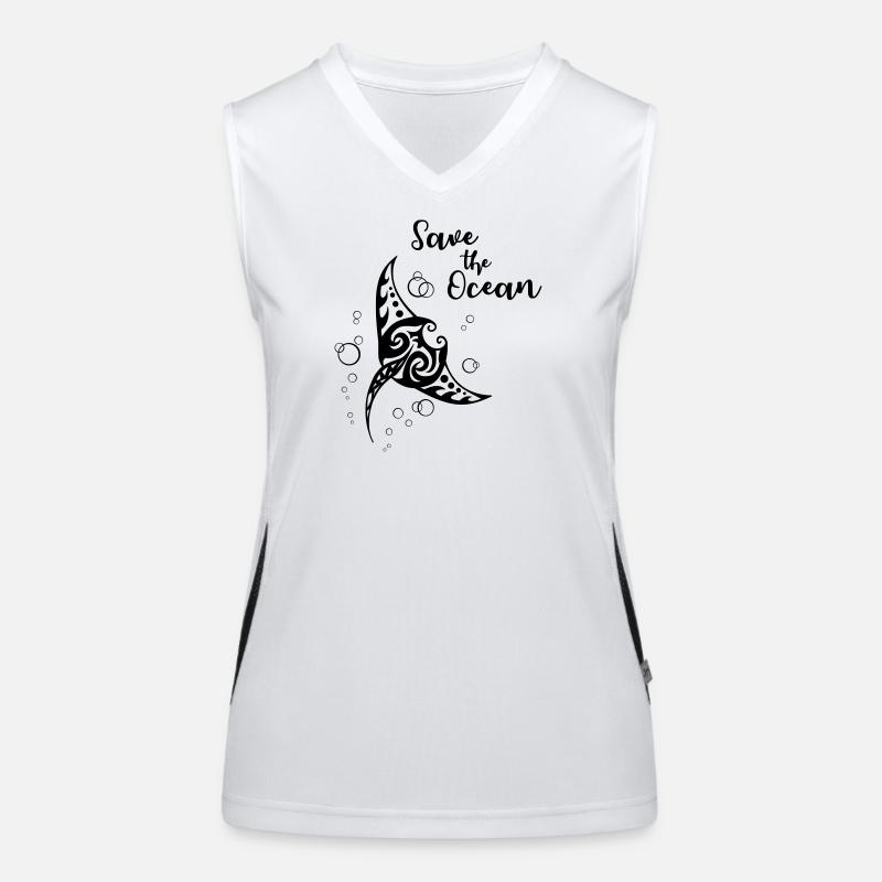 Save the Ocean - Manta Débardeur respirant contrasté Femme