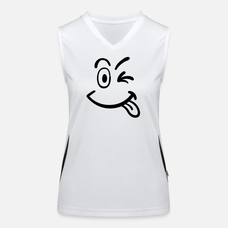 smiley Funktionelles Kontrast-Tank Top für Frauen