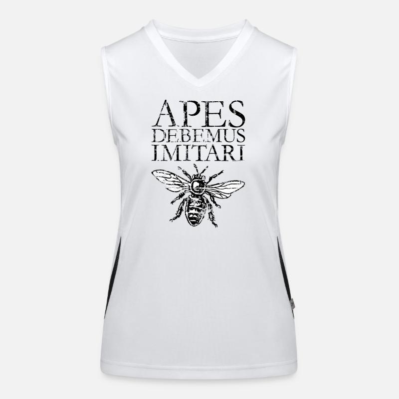 APES DEBEMUS IMITARI Beekeeper Quote Design Débardeur respirant contrasté Femme