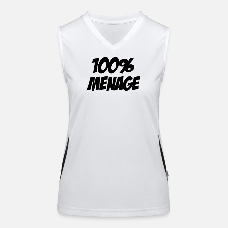 100% Ménage Débardeur respirant contrasté Femme