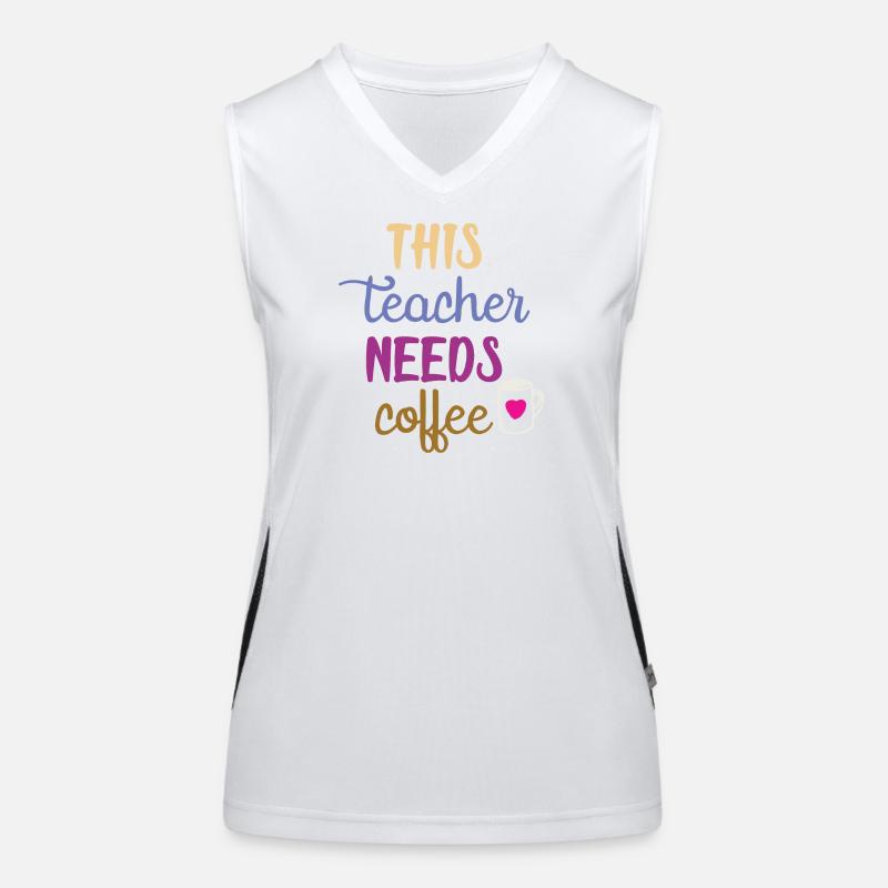 This Teacher Needs Coffee Women's Functional Contrast Tank Top