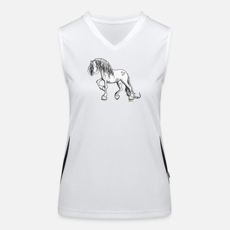 Edles Barockpferd Funktionelles Kontrast-Tank Top für Frauen