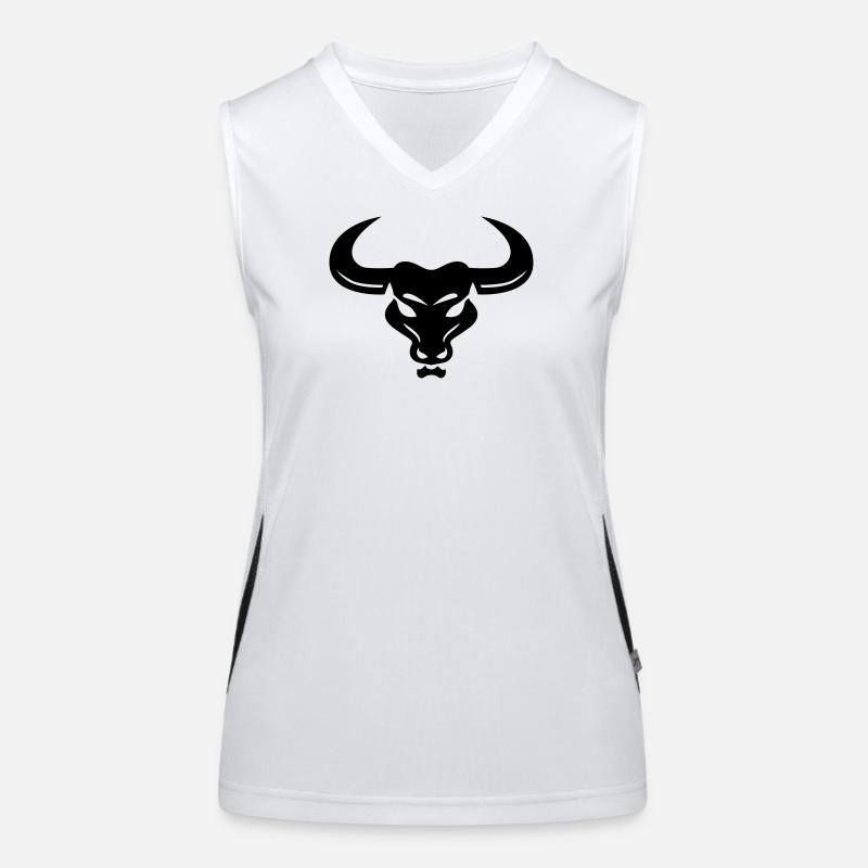 Stier Funktionelles Kontrast-Tank Top für Frauen