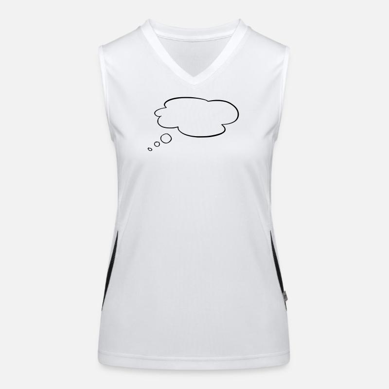 Thought bubble - Women's Functional Contrast Tank Top - white/black