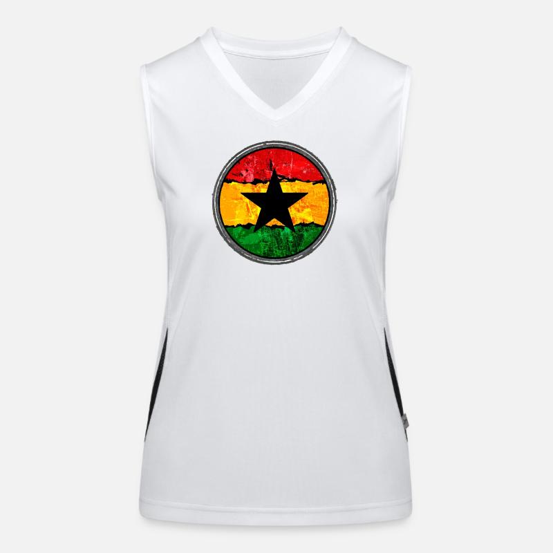 Rasta  mit Stern Funktionelles Kontrast-Tank Top für Frauen