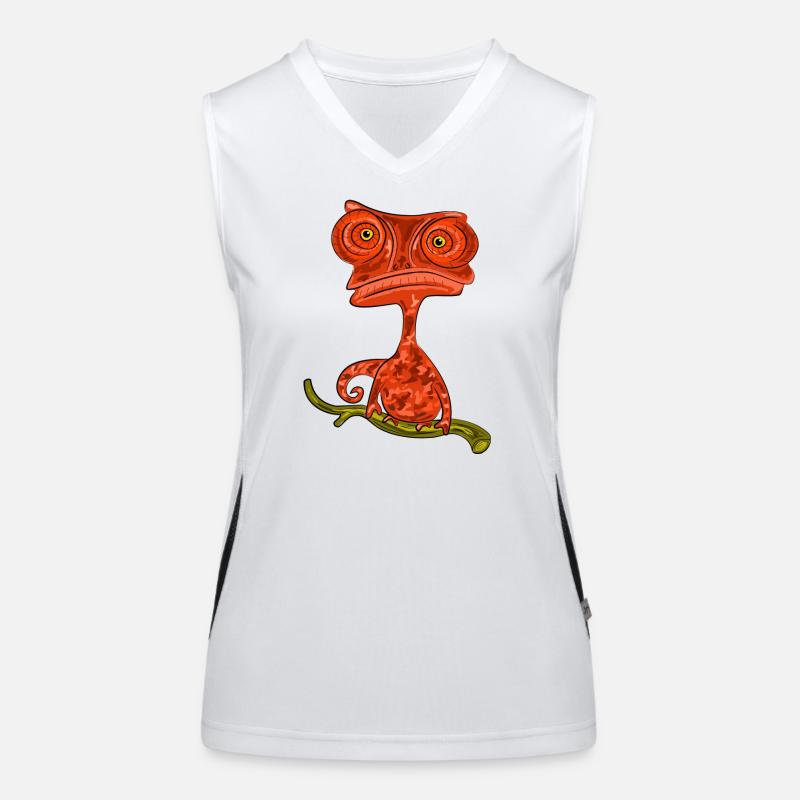 Chamaeleon Exotisch Geschenkidee Funktionelles Kontrast-Tank Top für Frauen