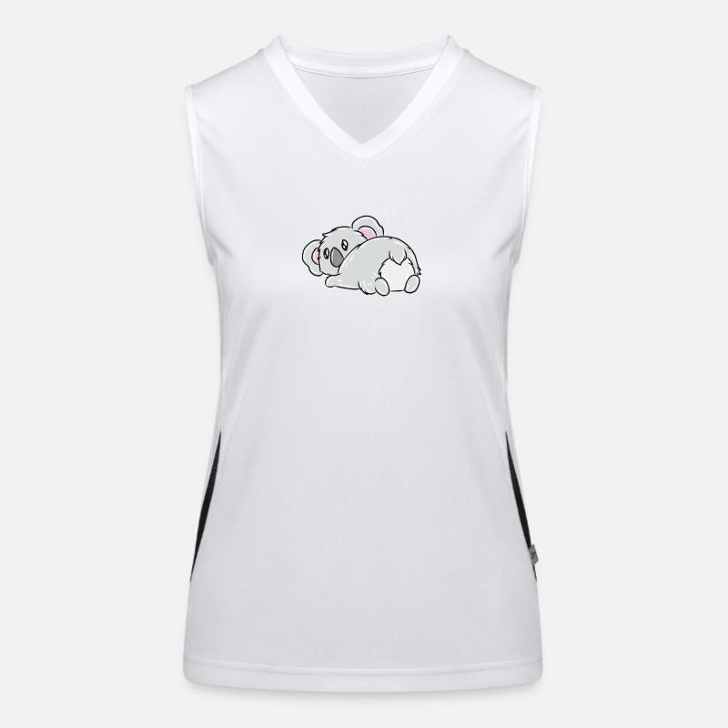 Schlafender Koala Kuschelheld Funktionelles Kontrast-Tank Top für Frauen