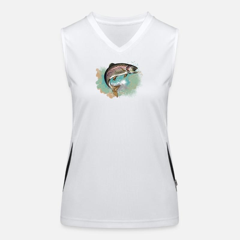 Forelle Funktionelles Kontrast-Tank Top für Frauen