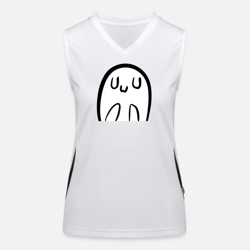 Fantôme UwU mignon Débardeur respirant contrasté Femme