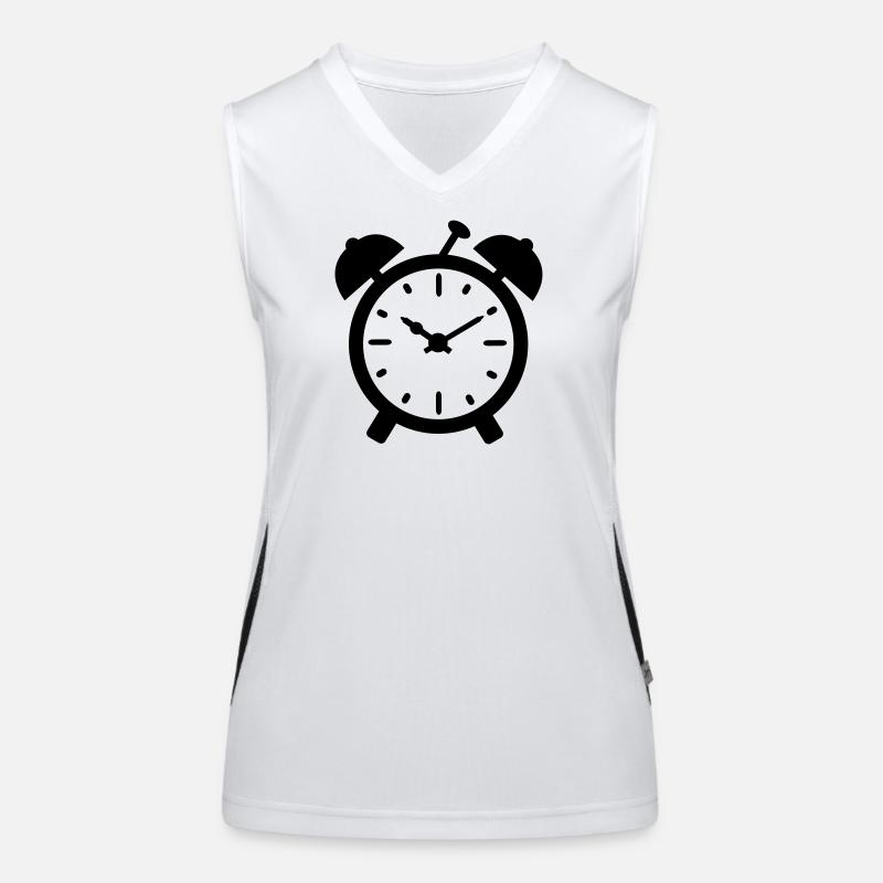 wecker uhr Funktionelles Kontrast-Tank Top für Frauen