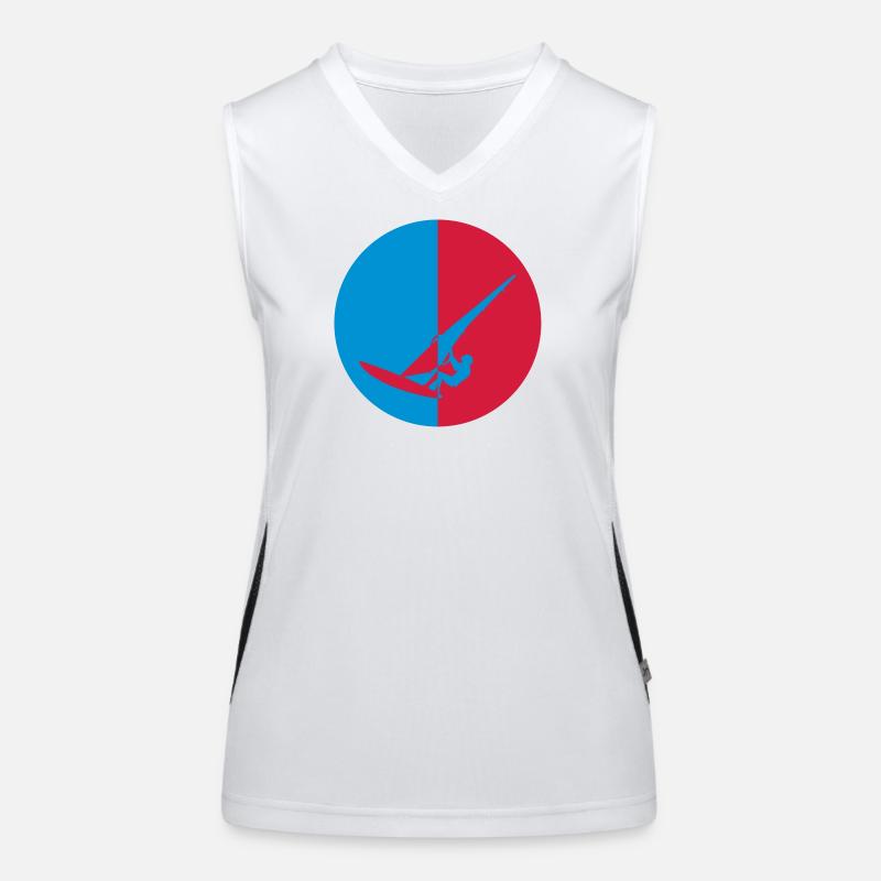 Windsurfen / Windsurfer / Windsurf / Windsurfing Funktionelles Kontrast-Tank Top für Frauen