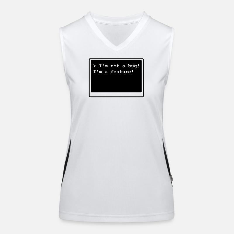 I'm not a bug! I'm a feature! (transparent) Women's Functional Contrast Tank Top