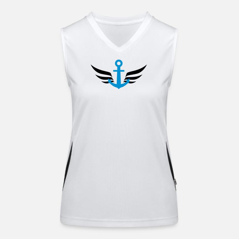 Seemann / Boot / Marine / Meer / Fischer Funktionelles Kontrast-Tank Top für Frauen