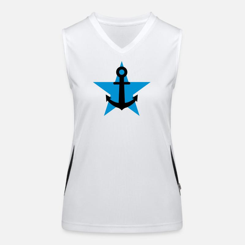 Seemann / Boot / Marine / Meer / Fischer Funktionelles Kontrast-Tank Top für Frauen