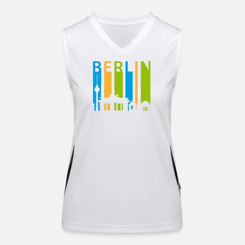 Berlin Schiftzug avec silhouette Débardeur respirant contrasté Femme