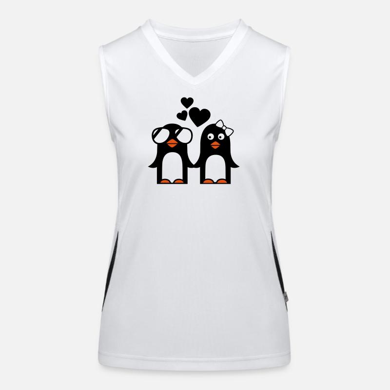 valentinstag pinguine Funktionelles Kontrast-Tank Top für Frauen