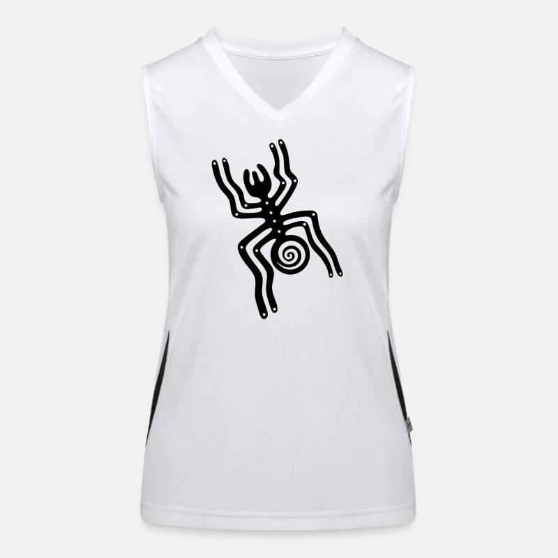 Nazca Linien, Spinne, spider Funktionelles Kontrast-Tank Top für Frauen