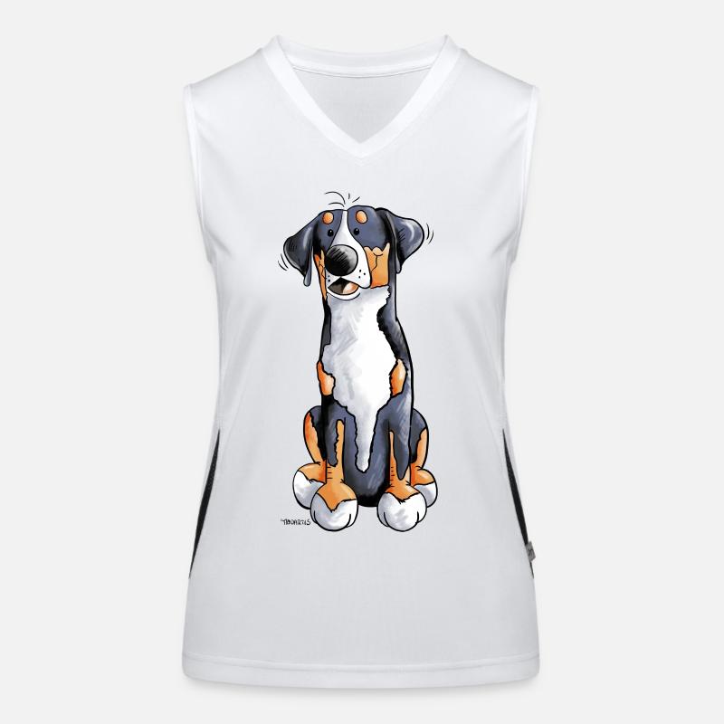 Süßer Schweizer Sennenhund Funktionelles Kontrast-Tank Top für Frauen