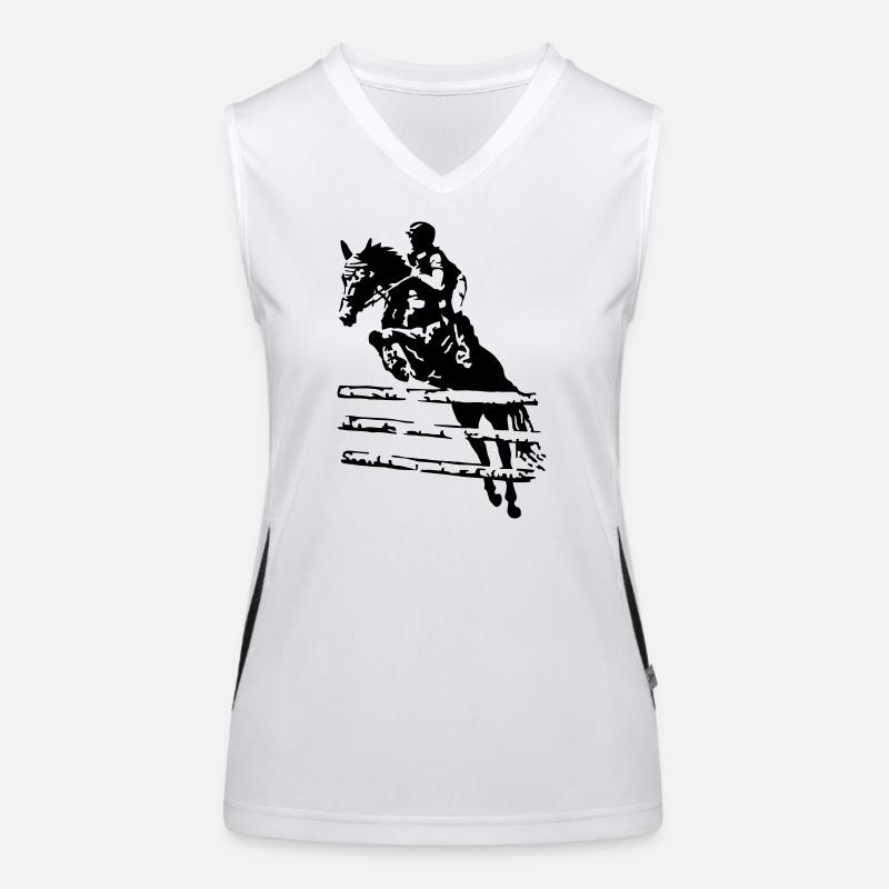 Springreiter Reiter Funktionelles Kontrast-Tank Top für Frauen