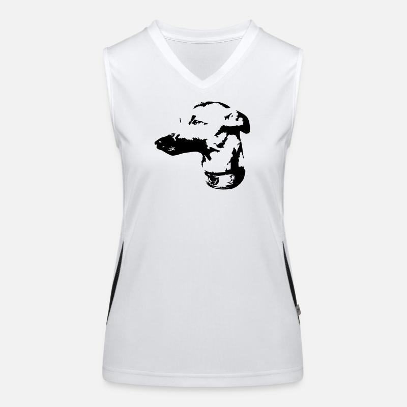 Whippet Kopf Funktionelles Kontrast-Tank Top für Frauen