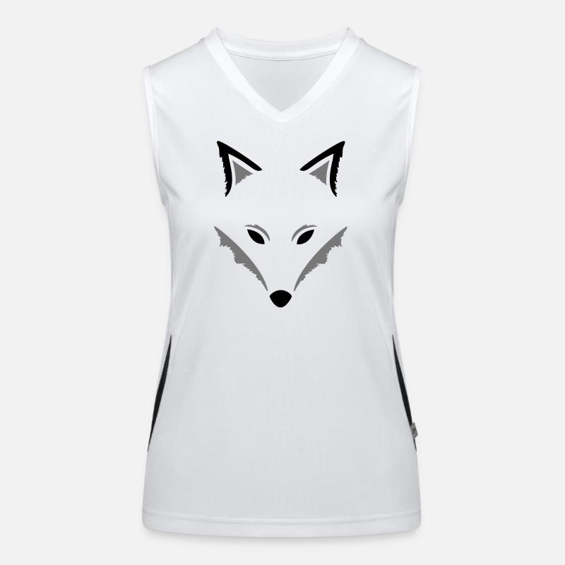 Fuchs Silhouette Herbst Wald Funktionelles Kontrast-Tank Top für Frauen