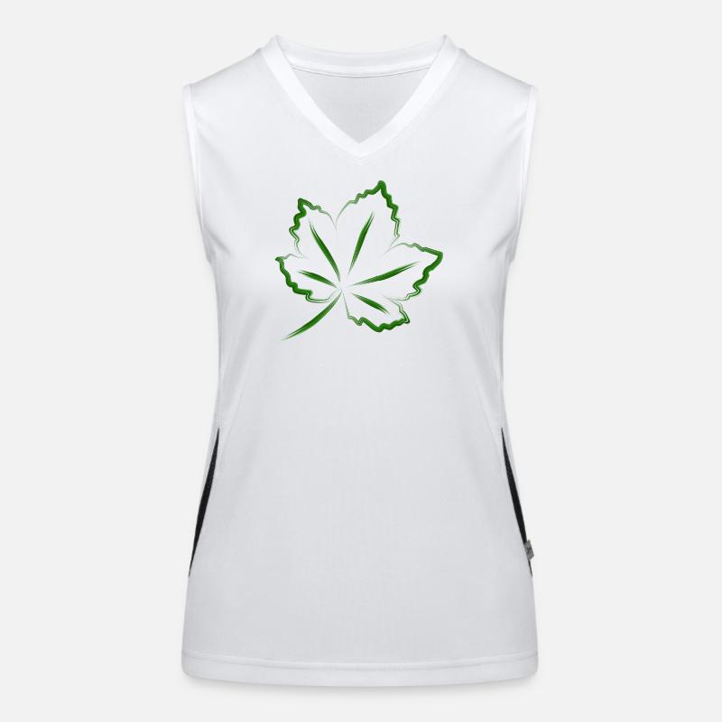 Dekoratives Blatt Funktionelles Kontrast-Tank Top für Frauen