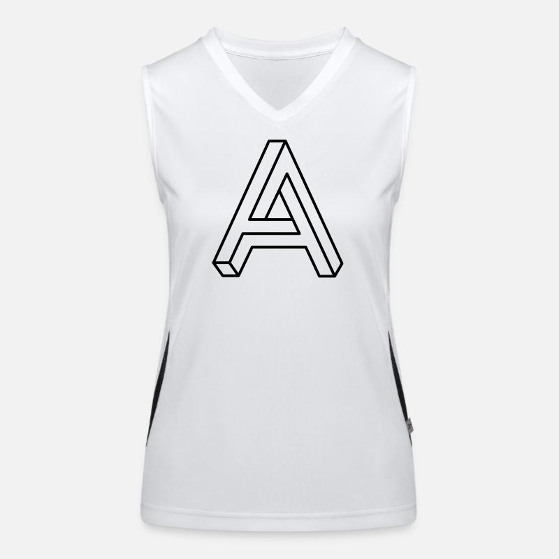 Impossible Shape – Optical Illusion Design Women's Functional Contrast Tank Top