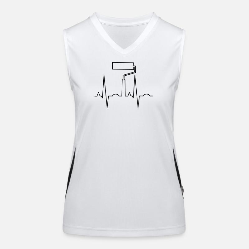 ekg painter Women's Functional Contrast Tank Top