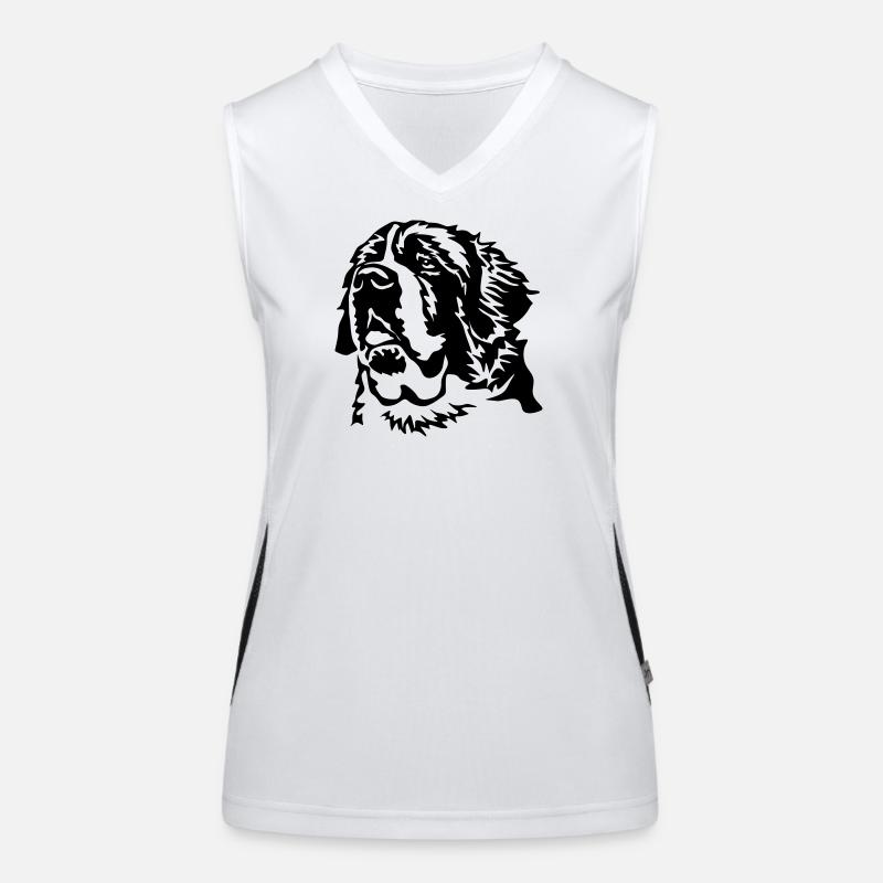 Bernhardiner Kopf Funktionelles Kontrast-Tank Top für Frauen