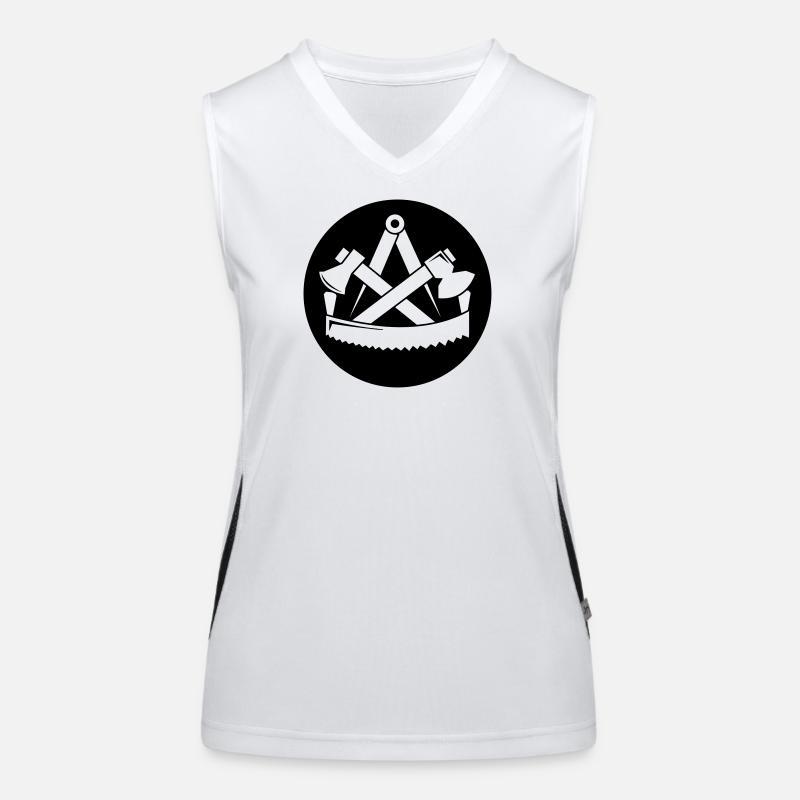 Zunftzeichen Zimmerer Funktionelles Kontrast-Tank Top für Frauen