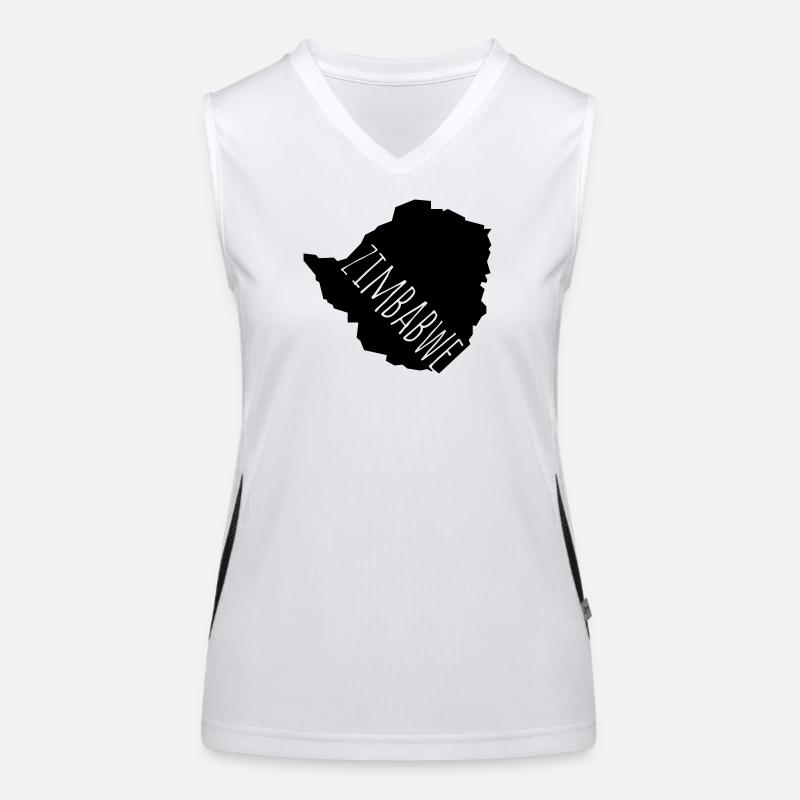 Zimbabwe Funktionelles Kontrast-Tank Top für Frauen