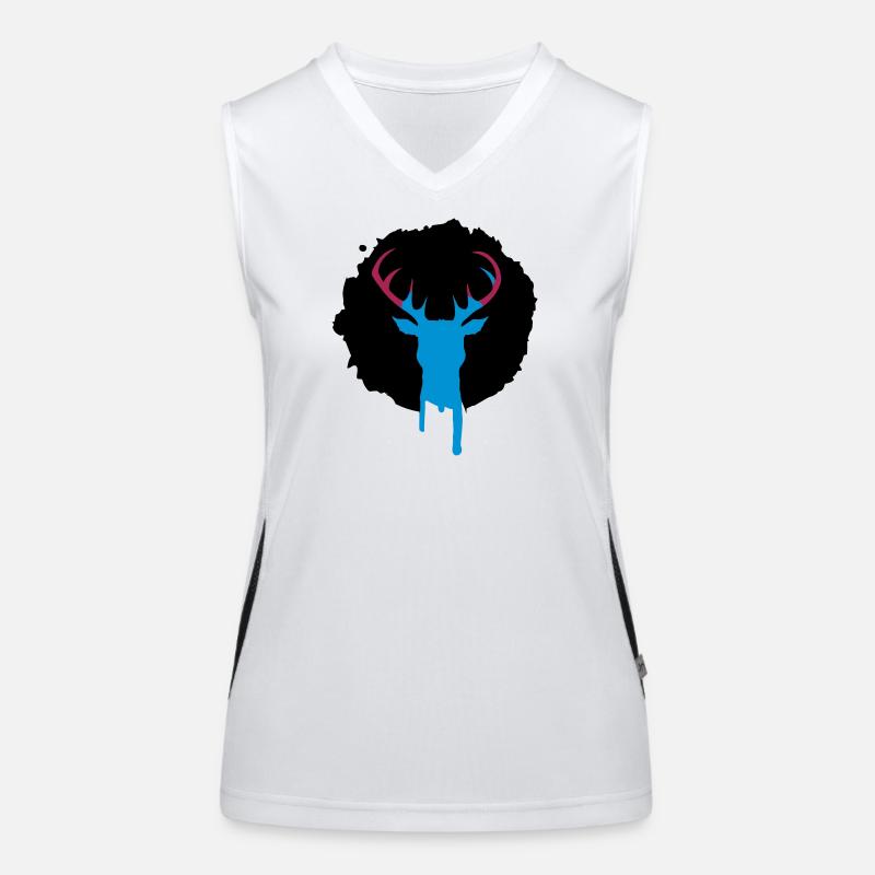 Deer patch graffiti Women's Functional Contrast Tank Top