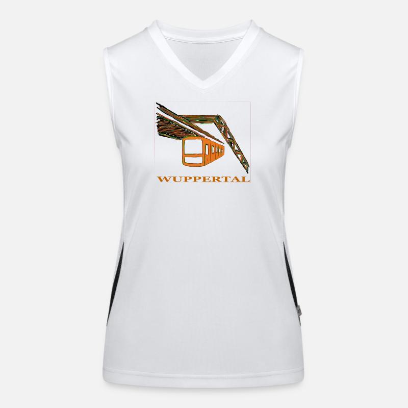 overhead railway - Women's Functional Contrast Tank Top - white/black