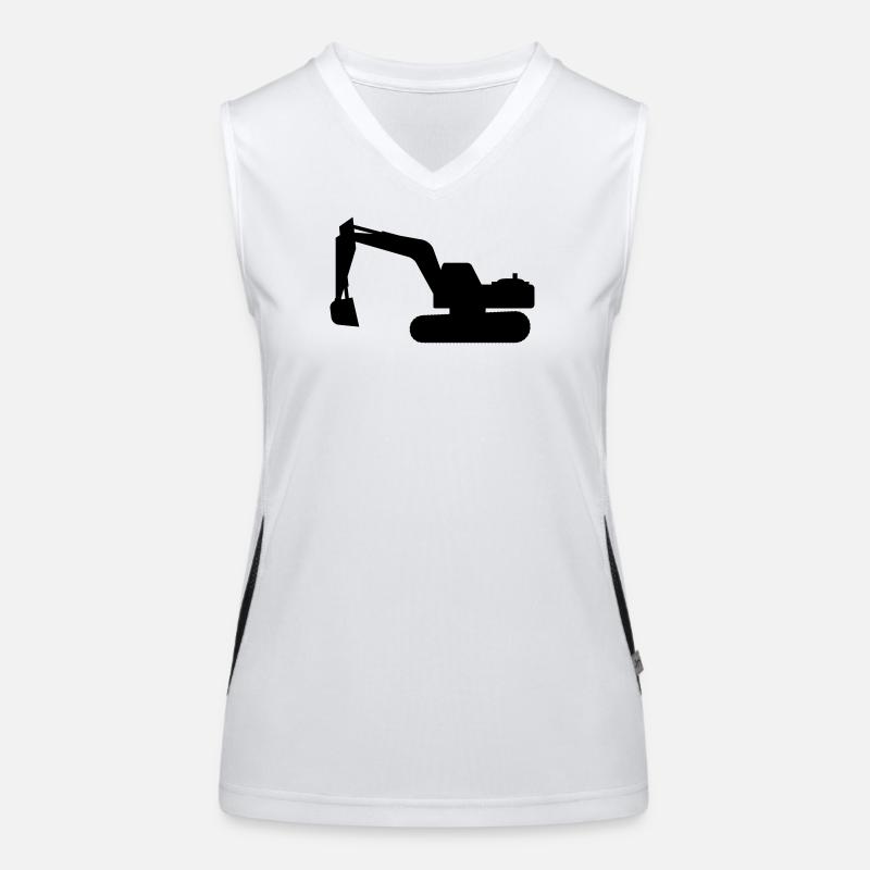 bagger sand arbeit beruf Funktionelles Kontrast-Tank Top für Frauen